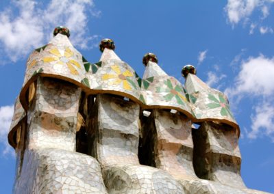 Barcelona - Gaudi's Casa Batllo Chimney Stacks