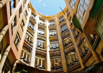 Barcelona - Gaudi's Casa Mila Interior Courtyard